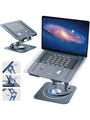 Aydogan's Baseus Ayarlanabilir Dizüstü Bilgisayar Standı, 360 Derece Dönebilen Ayarlanabilir Dizüstü Bilgisayar Standı (Üç Katlı Versiyon) MacBook Air Pro, Dell Xps, Hp Vb. Için Ergonomik Katlanabilir Stand
