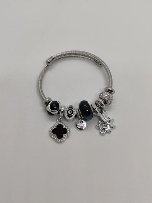 Cadde Dükkanı Çelik Charmlı Bileklik Silver