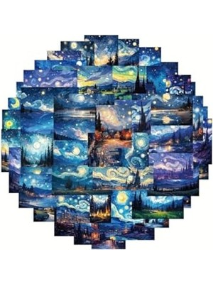 Aydogan's 50'li Van Gogh Stickers, Sticker Seti Laptop Notebook Tablet Sticker Seti, 876486841564