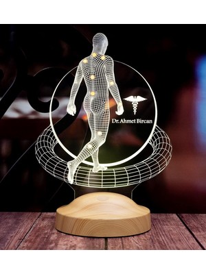 Tedavi Doktoru Fizyoterapist Ortopedi Doktoru Hediyesi 3D LED Lamba