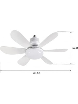 Aydogan's Uzaktan Kumandalı 40W Tavan Tipi Fan, LED Aydınlatmalı, Beyaz
