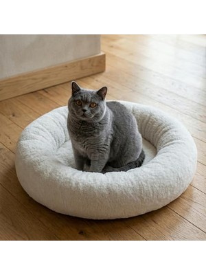 Aydogan's Donut Şeklinde Kedi ve Köpek Yatağı, Yıkanabilir