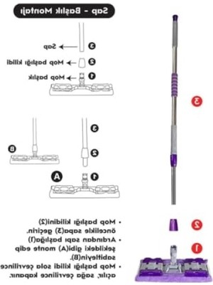 Aydogan's 360 Derece Dönen Teleskopik Saplı Mikrofiber Mop