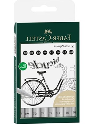 Aydogan's Faber-Castell Ecco Pigment Set 8’li, 0.05 – 0.1 – 0.2 – 0.3 – 0.4 – 0.5 – 0.6 – 0.7 mm Uç, Ergonomik Tutuş, Suya Dayanıklı Pigmentli Mürekkep