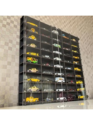 Aydogan's Pleksi Kapaklı 1/64 Ölçek Model Araç Rafı, Hotwheels ve Matchbox Uyumlu