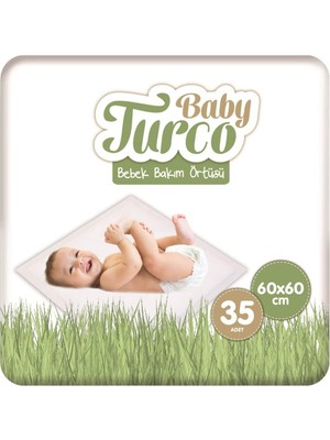 Babyturco Baby Turco Bebek Bakım Örtüsü 60X60 cm 7x5 35 Adet