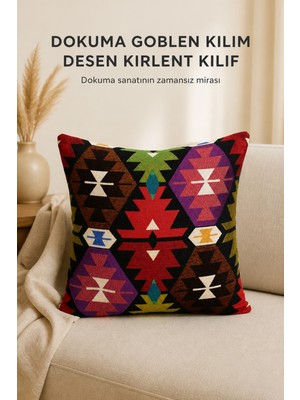 Dokuma Goblen Kilim Desen Kırlent Kılıf