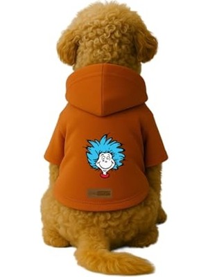 Aydogan's Baskılı Içi Polarlı Köpek ve Kedi Kıyafeti & Elbisesi - Turuncu Renk Kapüşonlu Hoodie B07A6 3xl