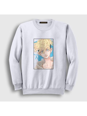 Presmono Unisex Beyaz Chifuyu Anime Tokyo Revengers Sweatshirt
