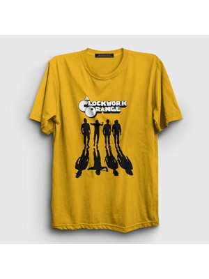 Presmono Unisex Sarı Gang Film Otomatik Portakal A Clockwork Orange T-Shirt
