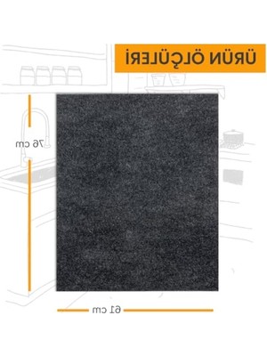 Aydogan's Kaymaz Tabanlı Sıvı Geçirmez Lavabo Altı Matı (60X76 Cm)