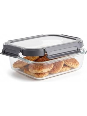 Aydogan's Kilitleme Mekanizmalı Cam Saklama Kabı, Bambu Kapaklı ve Sızdırmaz
