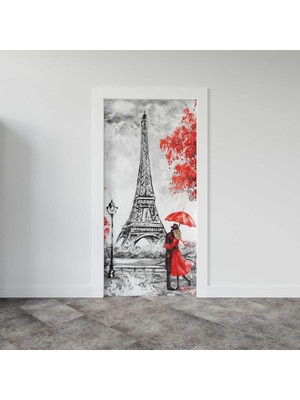 Giydirme Kapı Folyosu Paris Yağlıboya