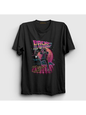 Presmono Unisex Siyah Watch Film Geleceğe Dönüş Back To The Future T-Shirt