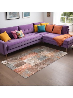 Nandy Kadife Kaymaz Pamuk Tabanlı Yıkanabilir Antibakteriyel Salon Halısı 200X300