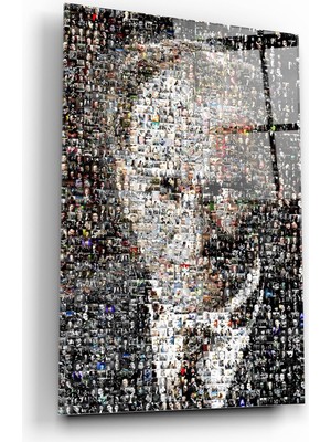 Atatürk Portre Cam Tablo 14 (46X72 Cm)