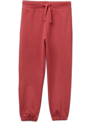 AyrStore Benetton Erkek Çocuk Gri-Yeşil Sağ Arka Cebi Logolu Beli Lastikli Büzgü Ipli Şardonlu Eşofma