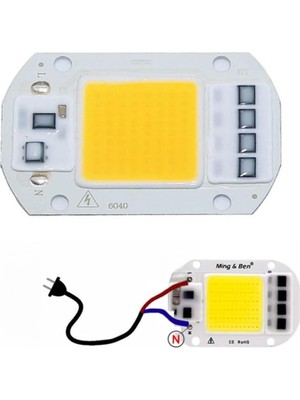 Alkatronik 220V 50W Power LED Gün Işığı Warm White Projektör Cob LED Driver