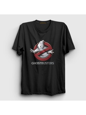 Presmono Unisex Siyah Logo Film Hayalet Avcıları Ghostbusters T-Shirt