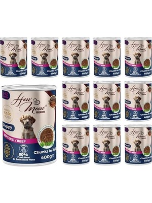 Aydogan's Yavru Köpek Biftekli ve Jöleli Konserve  400 gr x 12 Adet