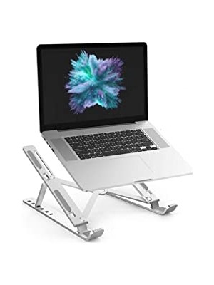 Aydogan's Macbook Laptop Bilgisayar Standı Notebook Özel Yükseltici Stand Tablet Tutucu Ayarlı Metal Metal Stand