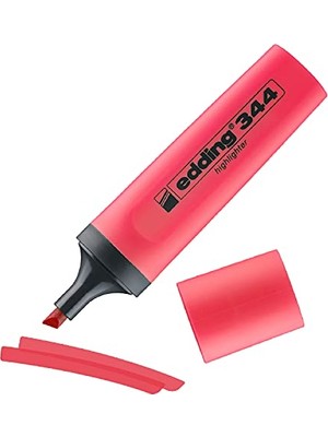 Aydogan's Edding 344 Fosforlu Kalem - Kırmızı - 1 Fosforlu Kalem - 2-5 mm Kesik Ucu