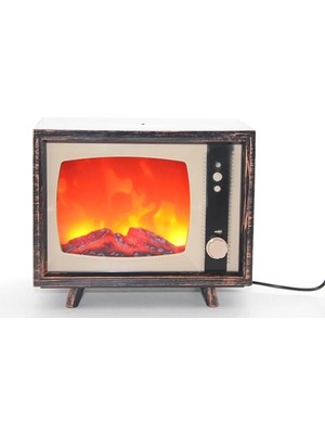 Moontime Alaçatı Tv Tasarımlı Ledli Şömine Lamba AALK2511