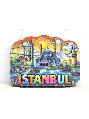 Moontime Alaçatı Ahşap Istanbul Temalı Magnet