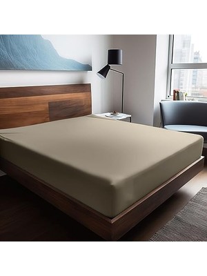 Aydogan's | Mix & Match | Plain |%100 Pamuklu Ranforce 120 x 200 Tek Kişilik Çarşaf Bej