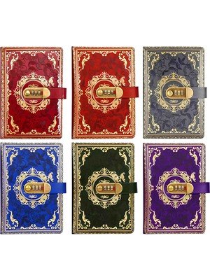 Wolawood Collector’s Edition Deri Kapaklı Şifreli Defter & Vıp Premium Kalite Vintage Tasarım, Özel Üretim Notebook \ Kilitli, Günlük, Anı, Hatıra Hediyelik Defter (1-Adet)