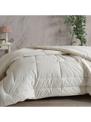 Aydogan's | Feelwool | Pamuklu Yün Dolgulu 195 x 215 Çift Kişilik Yorgan Beyaz