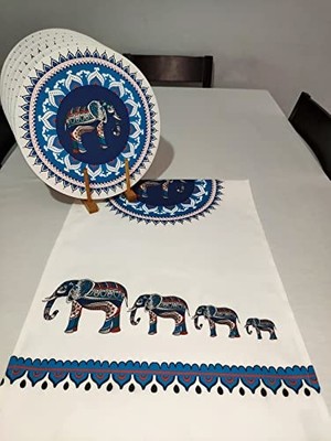 Aydogan's Etnik Fil Desenli Runner, 6'lı Supla Set