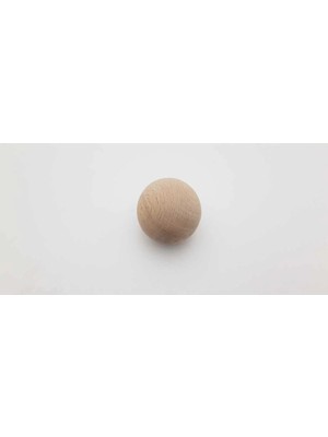 Moontime Alaçatı 4 cm Çaplı Ahşap Boyasız Top Küre (5 Adet)