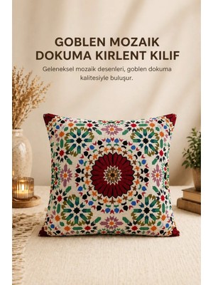 Goblen Mozaık Dokuma Kırlent Kılıf