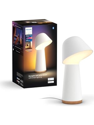 Aydogan's Philips Hue Twilight Akıllı Uyku ve Uyandırma Masa Lambası, Beyaz ve Renkli Işık, Bluetooth Uyumlu, Alexa, Apple Home & Google Assistant ile Sesli Kontrol, Beyaz - 25.000 Saat Ampul Kullanım Ömrü