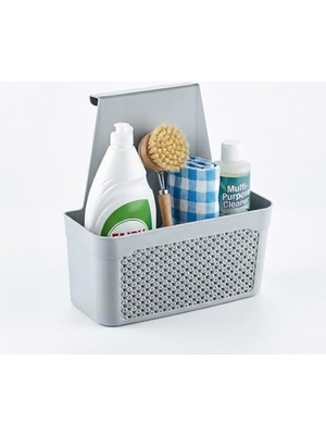 Aydogan's Orret Home Dolap Içi Asılabilir Plastik Organizer Deterjan Sünger Düzenleyici Askı Mutfak Banyo Dolap Içi Düzenleyici Kapak Arkası Organizer Sepet (Asorti Renk)