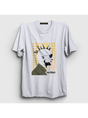 Presmono Unisex Beyaz Unstable Film Taxi Driver T-Shirt