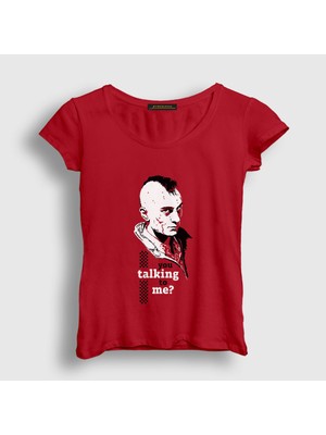 Presmono Kadın Kırmızı Travis Film Taxi Driver T-Shirt