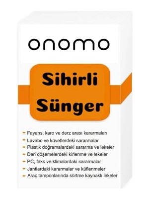 Aydogan's Sihirli Sünger, Çok Amaçlı Temizlik Süngeri, Fayans, Lavabo, Plastik ve Deri Yüzeyler Için 3 Adet