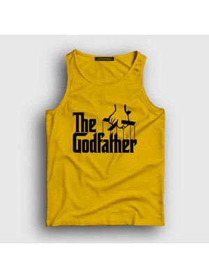 Presmono Unisex Sarı Logo Film Baba The Godfather Atlet