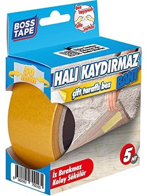 Aydogan's Halı Yapıştırıcı Bant, Kaymaz Halı Bandı, 5 Metre Uzunluk x 50 mm Genişlik, Sarı