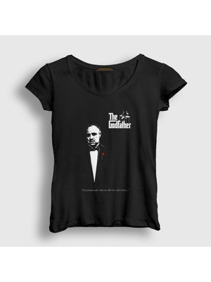Presmono Kadın Siyah Offer Film Baba The Godfather T-Shirt