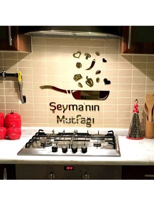 Moontime Alaçatı Aynalı Pleksili Duvar Dekorasyon Tava Mutfak Süsü