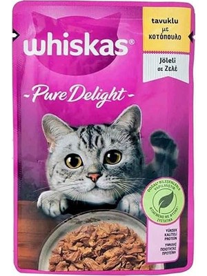 Aydogan's Whiskas Pouch Pure Delight Jöle Içinde Tavuklu Yetişkin Kedi Konservesi 85 gr