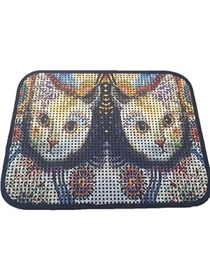 Odea Kedi Tuvalet Önü Elekli Paspas 60 x 45 cm - Beyaz