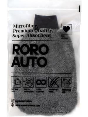 Odea Vezüv Mikrofiber Araç Yıkama Eldiveni Gri