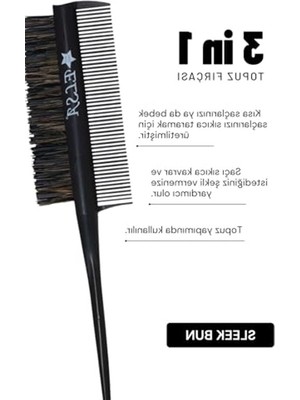 Odea Elsa Professional Krepe Şiş Tarak 3 In 1 Topuz Fırçası