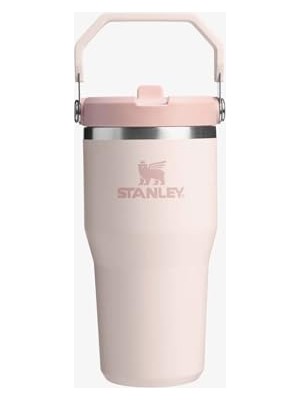 Odea Stanley Iceflow Flip Straw Tumbler Pipetli Termos Bardak, 0.60 Litre, Pembe Kuvars (Rose Quartz)