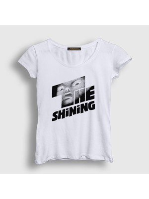 Presmono Kadın Beyaz Logo Film The Shining T-Shirt