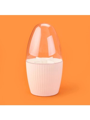 Moontime Alaçatı Bölmeli Fırçalık Organizer - Beyaz - 25X13 cm